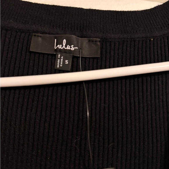 Lulu's Black Long Sleeve Dress with Gold Buttons - Picture 2 of 5